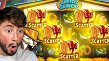 RARE 5 SCATTER BONUS ON GREEDY GUINEAS!