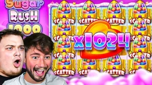 RETRIGGER.. SUGAR RUSH 1000 INSANE WIN!