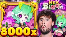 RECORD 8000X WIN ON HEX BLOOM GAME!